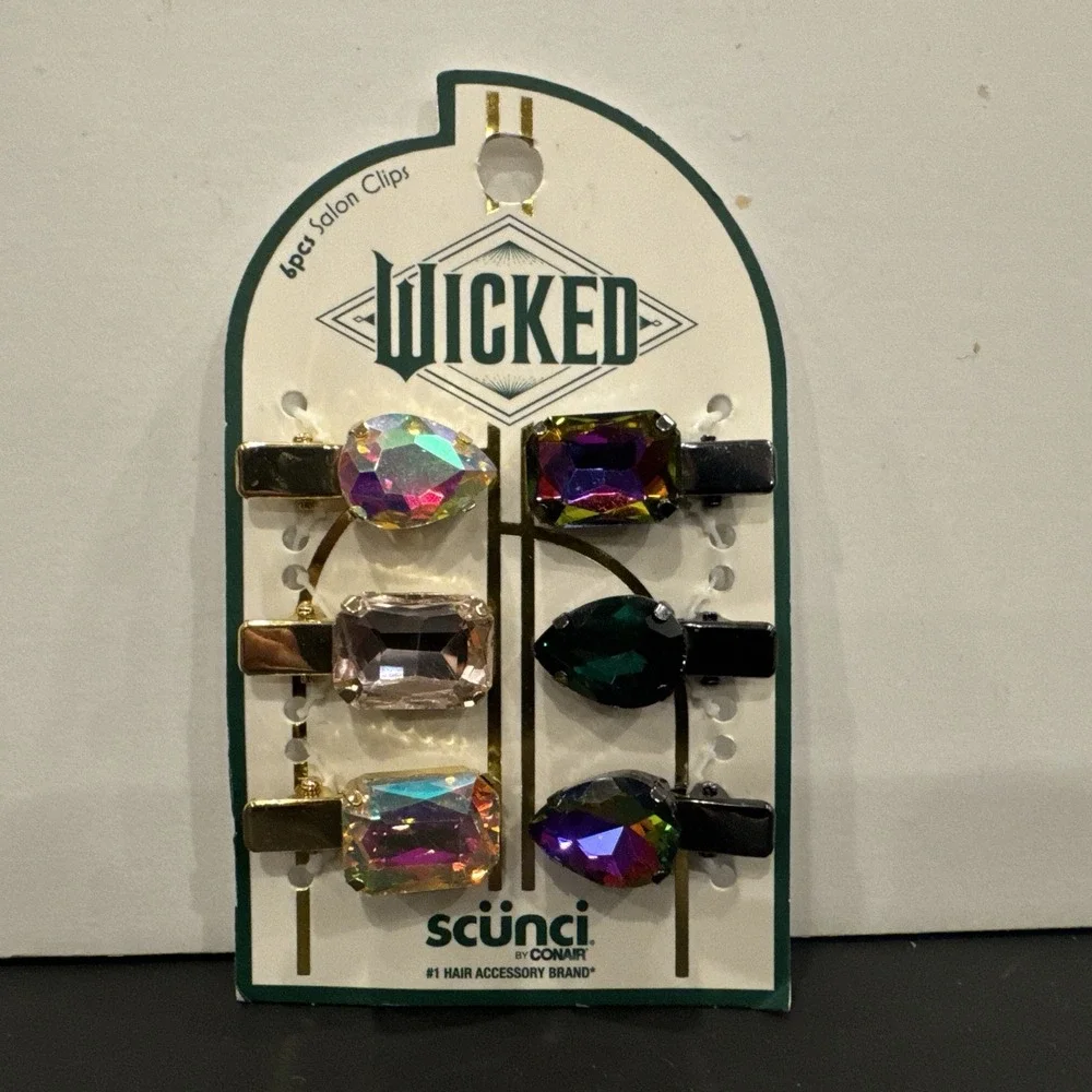 Lot Of‎ 4 Scunci by Conair WICKED Hair Accessory Elphaba Gift Set Headband Clips